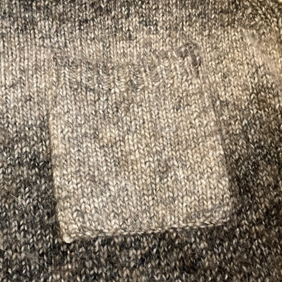WALLACE (Madewell) XS Brown Chunky Rowboat Merino Alpaca Wool Sweater Pocket - Picture 3 of 6